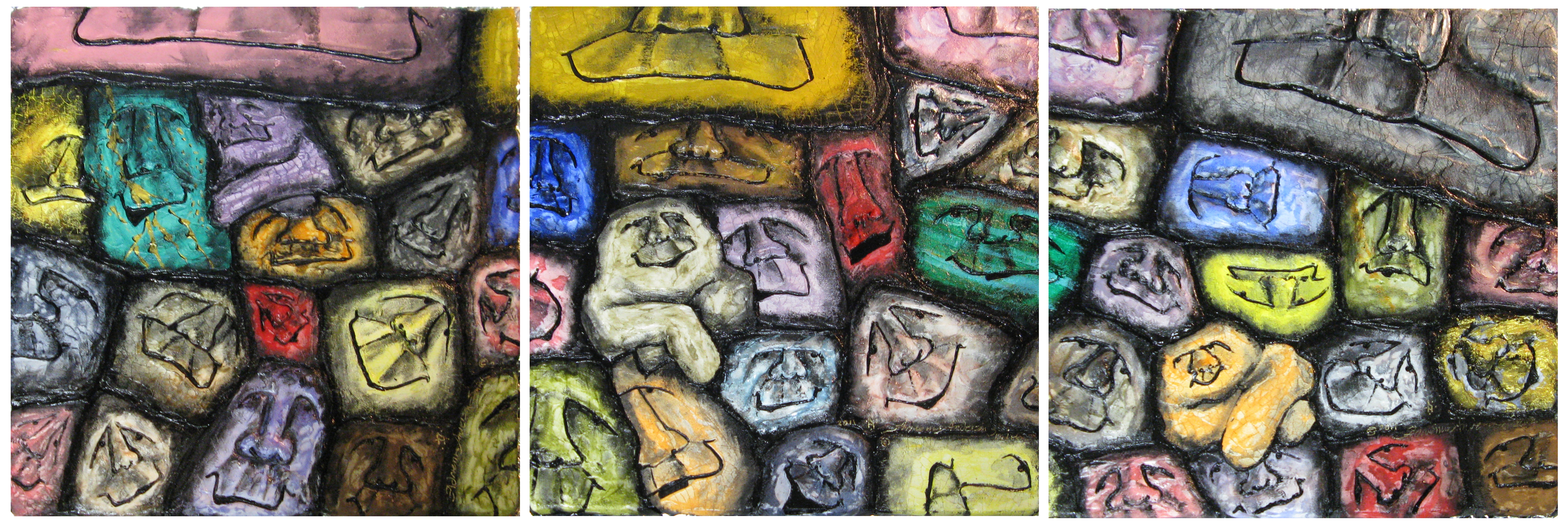 This Textured Trio is the First Connecting Pattern in Rocky Faces on Wood
